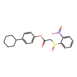 4-Cyclohexylphenyl 2-((2-nitrophenyl)sulfinyl)acetate structure