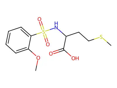 2-(2-Methoxybenzenesulfonamido)-4-(methylsulfanyl)butanoic acid structure