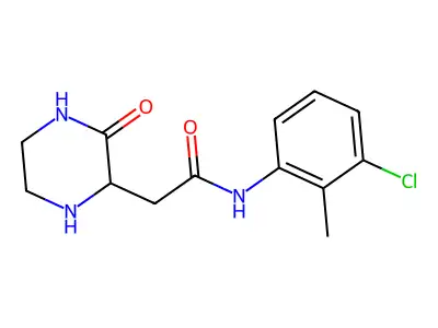 N-(3-chloro-2-methylphenyl)-2-(3-oxopiperazin-2-yl)acetamide structure
