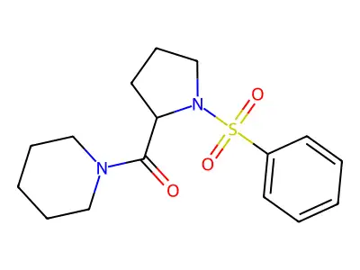 [1-(Benzenesulfonyl)pyrrolidin-2-yl]-piperidin-1-ylmethanone structure