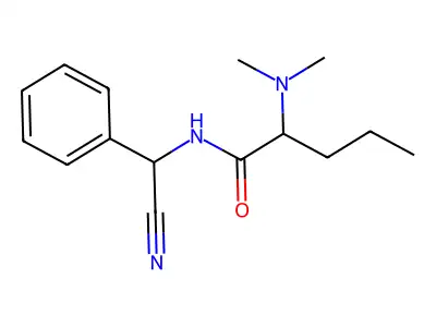 Valeramide, N-(alpha-cyanobenzyl)-2-(dimethylamino)- structure