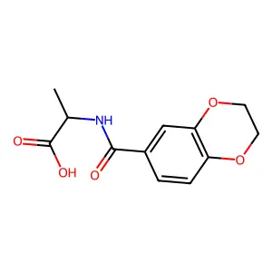 2-[(2,3-Dihydro-benzo[1,4]dioxine-6-carbonyl)-amino]-propionic acid structure