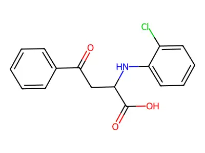 2-(2-Chloroanilino)-4-oxo-4-phenylbutanoic acid structure