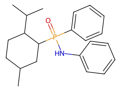 N-[(5-methyl-2-propan-2-ylcyclohexyl)-phenylphosphoryl]aniline structure