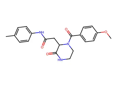 2-[1-(4-methoxybenzoyl)-3-oxopiperazin-2-yl]-N-(4-methylphenyl)acetamide structure