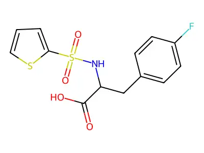 Propionic acid, 3-(4-fluorophenyl)-2-(thiophene-2-sulfonylamino)- structure