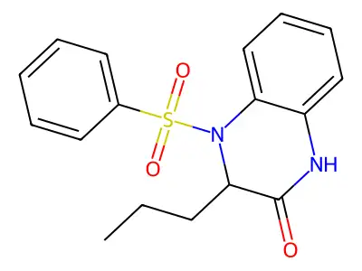 4-(phenylsulfonyl)-3-propyl-3,4-dihydro-2(1H)-quinoxalinone structure