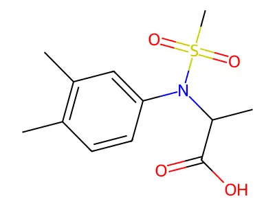 (2S)-2-[N-(3,4-dimethylphenyl)methanesulfonamido]propanoic acid structure