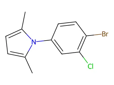 1-(4-bromo-3-chlorophenyl)-2,5-dimethyl-1H-pyrrole structure