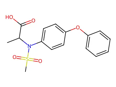 N-(methylsulfonyl)-N-(4-phenoxyphenyl)alanine structure