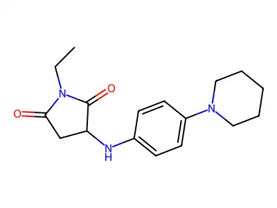 1-Ethyl-3-((4-(piperidin-1-yl)phenyl)amino)pyrrolidine-2,5-dione structure