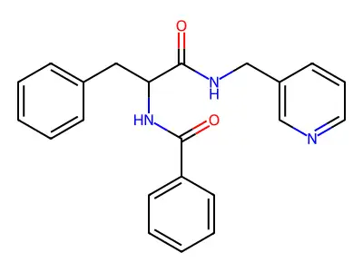N-[1-oxo-3-phenyl-1-(pyridin-3-ylmethylamino)propan-2-yl]benzamide structure