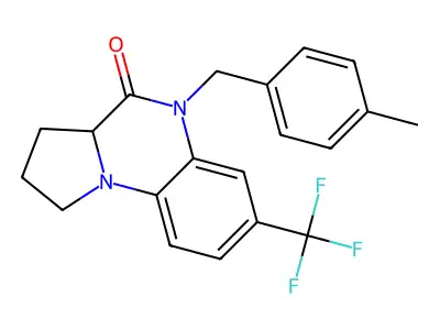 5-(4-methylbenzyl)-7-(trifluoromethyl)-1,2,3,3a-tetrahydropyrrolo[1,2-a]quinoxalin-4(5H)-one structure