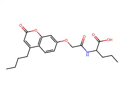 N-{[(4-butyl-2-oxo-2H-chromen-7-yl)oxy]acetyl}norvaline structure