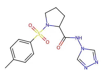 1-Tosyl-N-(4H-1,2,4-triazol-4-yl)pyrrolidine-2-carboxamide structure