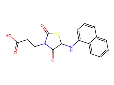 3-[5-(naphthalen-1-ylamino)-2,4-dioxo-1,3-thiazolidin-3-yl]propanoic Acid structure