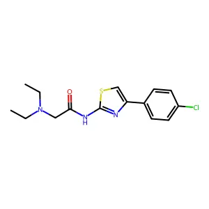 N-[4-(4-chlorophenyl)-1,3-thiazol-2-yl]-2-(diethylamino)acetamide structure