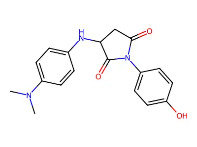 3-((4-(Dimethylamino)phenyl)amino)-1-(4-hydroxyphenyl)pyrrolidine-2,5-dione structure