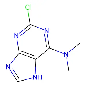2-chloro-N,N-dimethyl-9H-purin-6-amine structure
