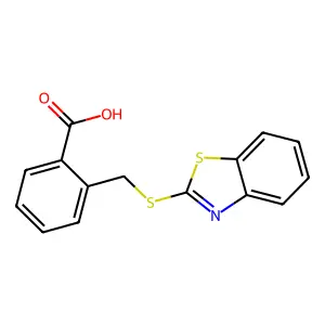2-((Benzo[d]thiazol-2-ylthio)methyl)benzoic acid structure
