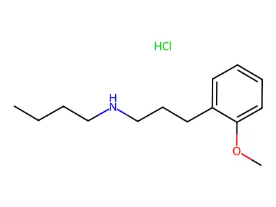 Butylamine, N-(3-(o-methoxyphenyl)propyl)-, hydrochloride structure