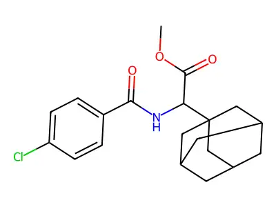 Methyl 1-adamantyl[(4-chlorobenzoyl)amino]acetate structure