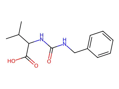 2-((Benzylcarbamoyl)amino)-3-methylbutanoic acid structure