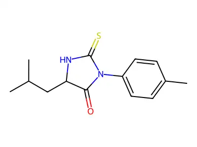 3-(4-Methylphenyl)-5-(2-methylpropyl)-2-sulfanylideneimidazolidin-4-one structure