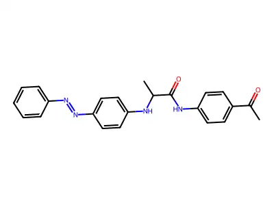 Propanamide, N-(4-acetylphenyl)-2-[[4-(2-phenyldiazenyl)phenyl]amino]- structure