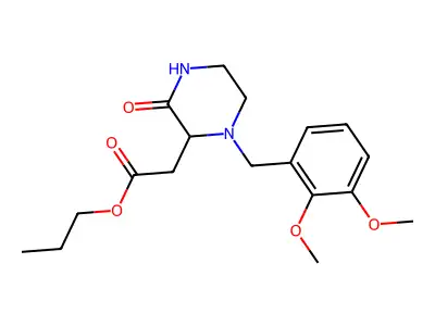 Propyl [1-(2,3-dimethoxybenzyl)-3-oxopiperazin-2-yl]acetate structure