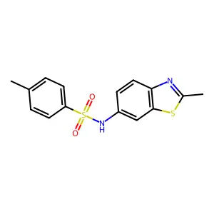 4-methyl-N-(2-methyl-1,3-benzothiazol-6-yl)benzenesulfonamide structure