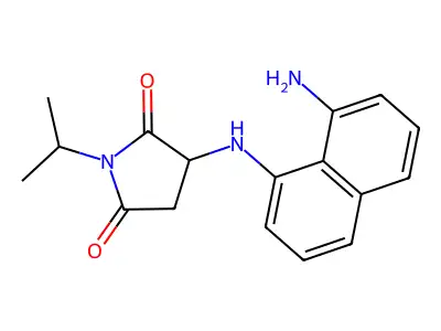 3-(8-Amino-naphthalen-1-ylamino)-1-isopropyl-pyrrolidine-2,5-dione structure