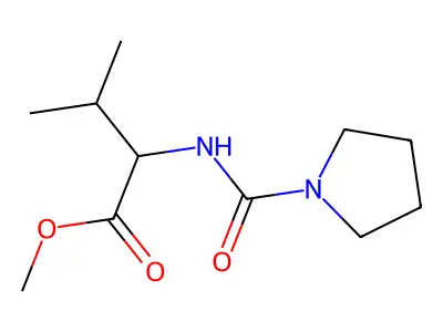 Methyl 3-methyl-2-(pyrrolidine-1-carbonylamino)butanoate structure