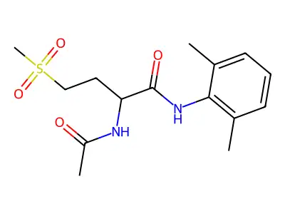 2-acetamido-N-(2,6-dimethylphenyl)-4-methylsulfonylbutanamide structure
