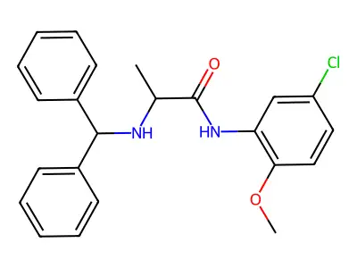 2-(benzhydrylamino)-N-(5-chloro-2-methoxyphenyl)propanamide structure