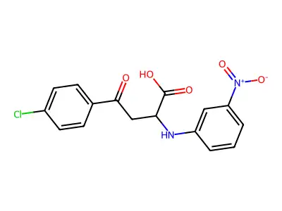 4-(4-Chlorophenyl)-2-(3-nitroanilino)-4-oxobutanoic acid structure