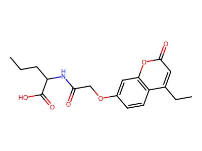 N-{[(4-ethyl-2-oxo-2H-chromen-7-yl)oxy]acetyl}norvaline structure