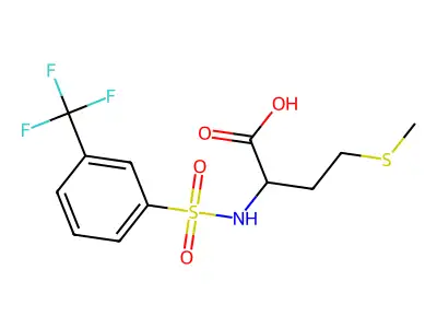 C12H14F3NO4S2 structure