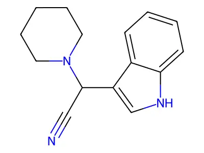 2-(1H-Indol-3-YL)-2-(piperidin-1-YL)acetonitrile structure