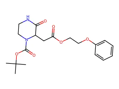 Tert-butyl 3-oxo-2-[2-oxo-2-(2-phenoxyethoxy)ethyl]piperazine-1-carboxylate structure