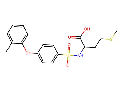 ((4-(o-Tolyloxy)phenyl)sulfonyl)methionine structure
