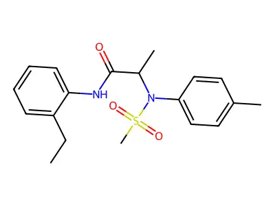 N-(2-ethylphenyl)-2-(4-methyl-N-methylsulfonylanilino)propanamide structure