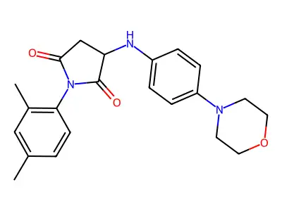 1-(2,4-Dimethylphenyl)-3-(4-morpholin-4-ylanilino)pyrrolidine-2,5-dione structure