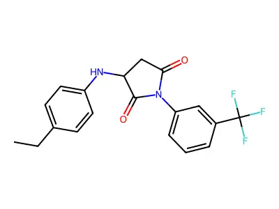 3-((4-Ethylphenyl)amino)-1-(3-(trifluoromethyl)phenyl)pyrrolidine-2,5-dione structure