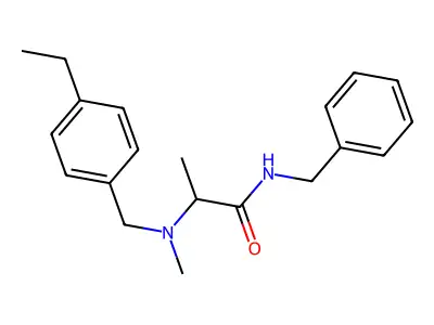 N-benzyl-2-[(4-ethylphenyl)methyl-methylamino]propanamide structure