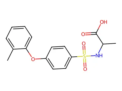 N-([4-(2-Methylphenoxy)phenyl]sulfonyl)alanine structure