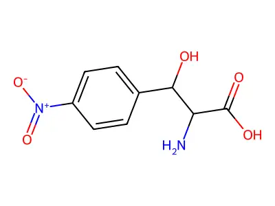 2-Amino-3-hydroxy-3-(4-nitrophenyl)propanoic acid structure