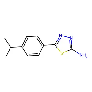 5-[4-(Propan-2-yl)phenyl]-1,3,4-thiadiazol-2-amine structure