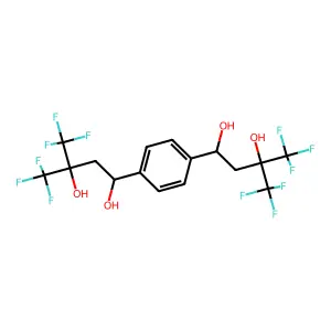1,3-Butanediol, 1,1'-(p-phenylene)bis(4,4,4-trifluoro-3-(trifluoromethyl)- structure