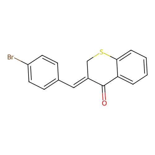 3-(4-bromobenzylidene)-2,3-dihydro-4H-thiochromen-4-one structure
